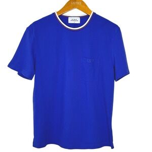 Le Slip Francais Short Sleeve Shirt Blue Medium‎